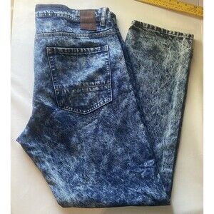 Sean John Mercer Slim Straight Stretch Denim Jeans Blue Acid Wash 38x32 Y2K